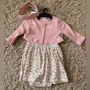 Carter’s Baby Girl 3 Piece Dress Set Size: Newborn